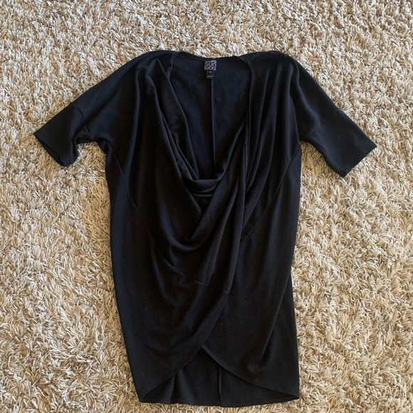 COPY - Clara sun woo black wrap style shirt top • size XS but runs big - Picture 1 of 1